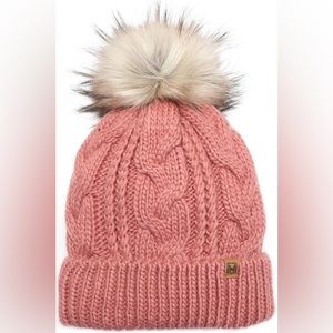 2 PIECE SET MIRMARU POM POM BEANIE AND MITTENS